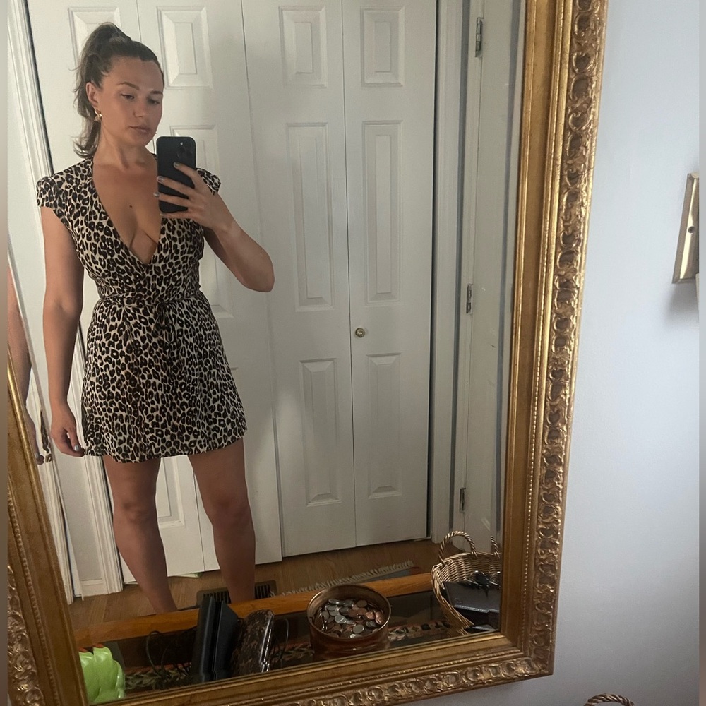Reformation Leopard Print Mini Dress